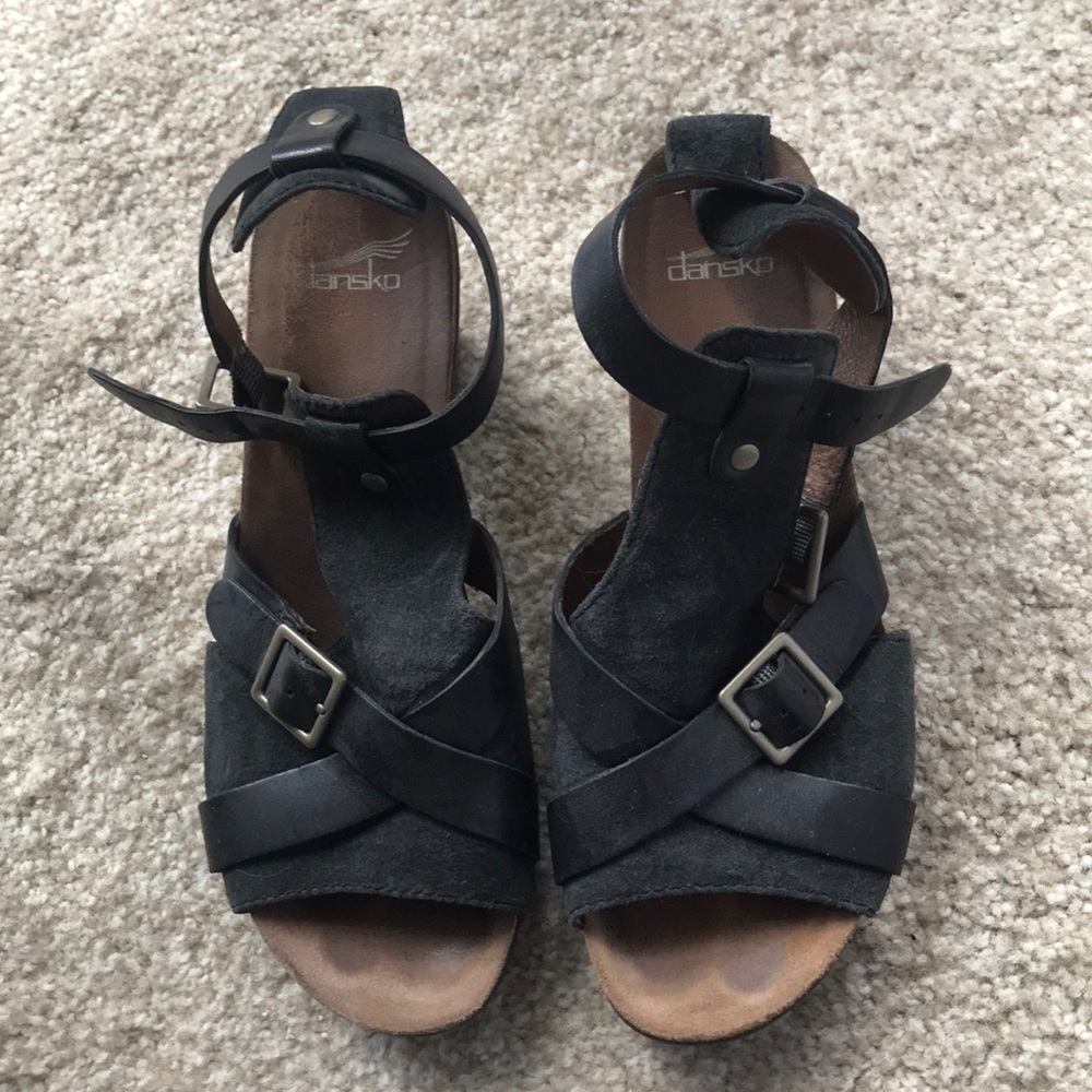 Black Dansko sandals, sz 39
